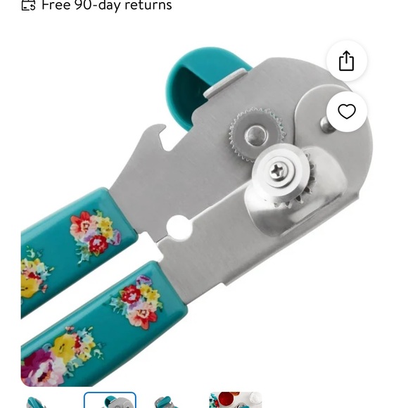 New Pioneer Woman Sweet Romance Teal Blue Stainless Steel Can Opener - Picture 7 of 9